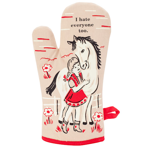 Blue Q I Hate Everyone Too Oven Mitt
