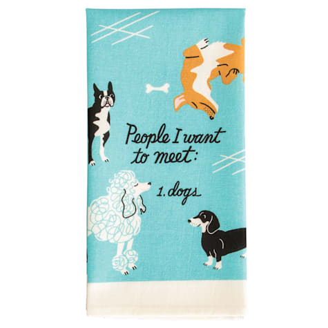 Blue Q People I Want To Meet: Dogs Dish Towel