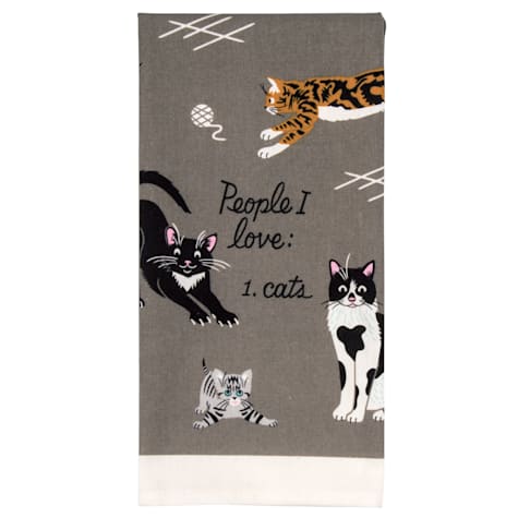 Blue Q People I Love: Cats Dish Towel