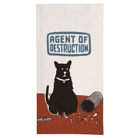 Blue Q Agent of Destruction Dish Towel