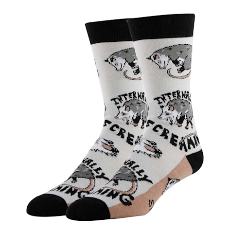 Oooh yeah! Men's Stressed Opossum Funny Crew Socks