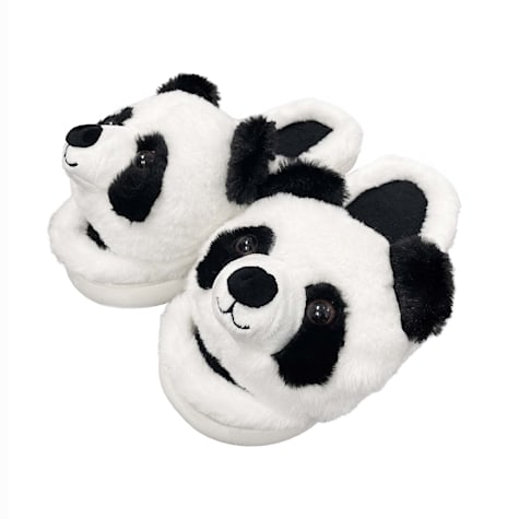 Oooh yeah! Women's Fuzzy Panda Smiles Non-Skid Slippers