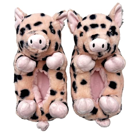 Oooh yeah! Women's Fuzzy Sugar the Pig Non-Skid Slippers