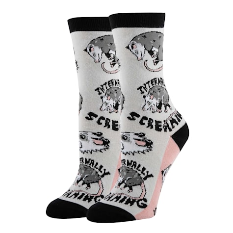 Oooh yeah! Women's Stressed Opossum Funny Crew Socks