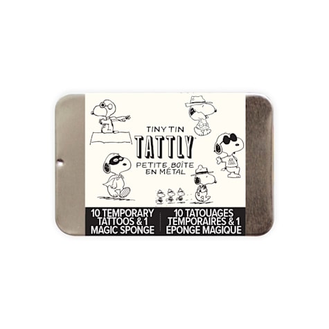 Tattly Many Faces of Snoopy Tattoo Tin