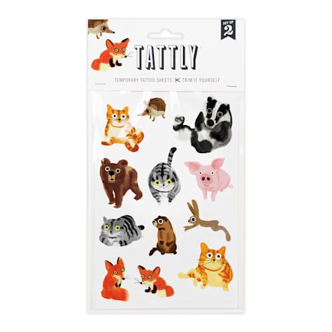 Tattly Furry Friends Tattoo Sheet