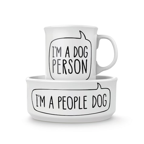 Fred Dog Person Mug & Bowl Set