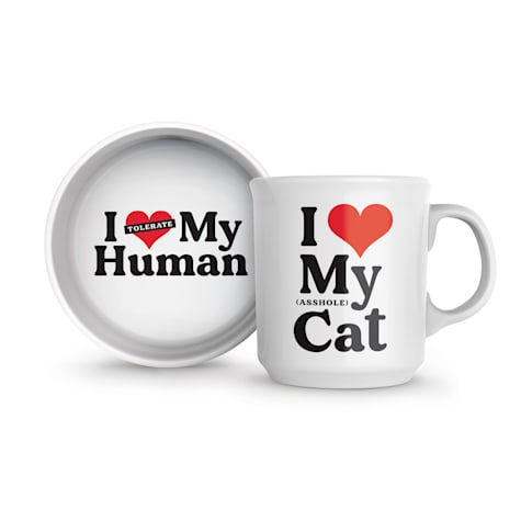 Fred Love My Cat Mug & Bowl Set
