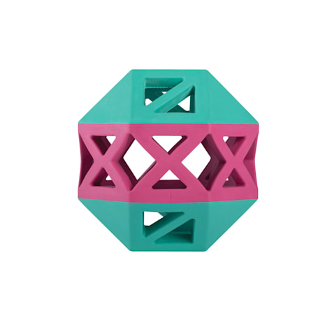 PetShop by Fringe Studio Turquoise/Hot Pink This Is How I Roll Rubber Dog Toy