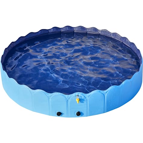 Topeakmart Foldable Plastic Dog Swimming Pool with Sprinkler