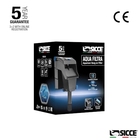 Sicce Hang On Aqua Filtra 10 110-120V/60Hz 7.55Ft 2P US