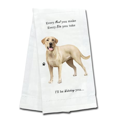 E&S Pets Yellow Lab Kitchen Towel