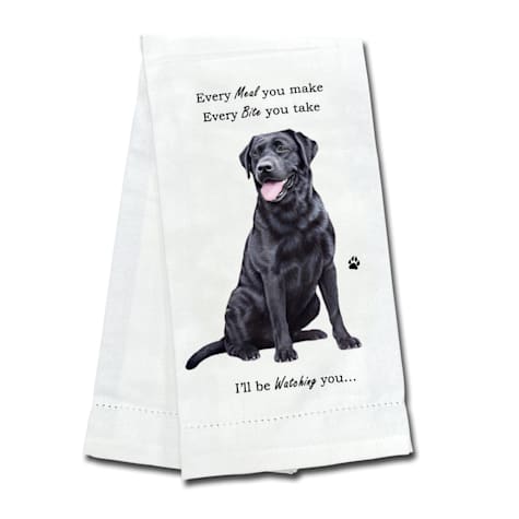 E&S Pets Black Lab Kitchen Towel
