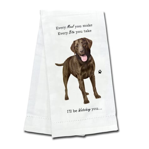 E&S Pets Chocolate Lab Kitchen Towel