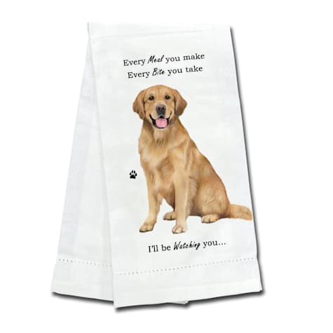 E&S Pets Golden Retriever Kitchen Towel