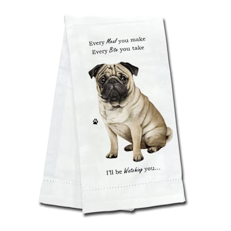 E&S Pets Pug Kitchen Towel