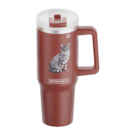 E&S Pets Silver Tabby Cat Ultimate Stainless Steel Mug