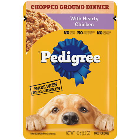 Pedigree Chopped Ground Dinner with Hearty Chicken Adult Soft Wet Dog Food