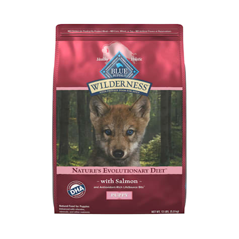 Blue Buffalo Wilderness Salmon Recipe High-Protein Natural Dry Food for Puppies