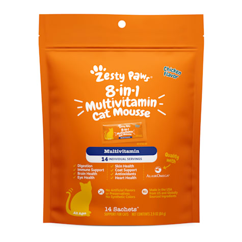 Zesty Paws Mousse 8-in-1 Multivitamin, Chicken for Cats