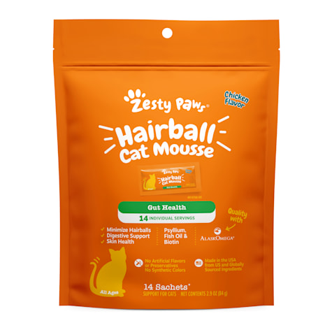 Zesty Paws Mousse Hairball, Chicken for Cats