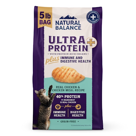 Natural Balance Ultra Protein Immune and Digestive Health Real Chicken & Chicken Meal Plus Dry Cat Food