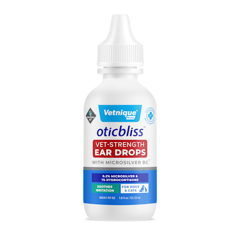 Vetnique OticBliss Advanced Vet Strength Microsilver Ear Infection Drops for Dogs & Cats