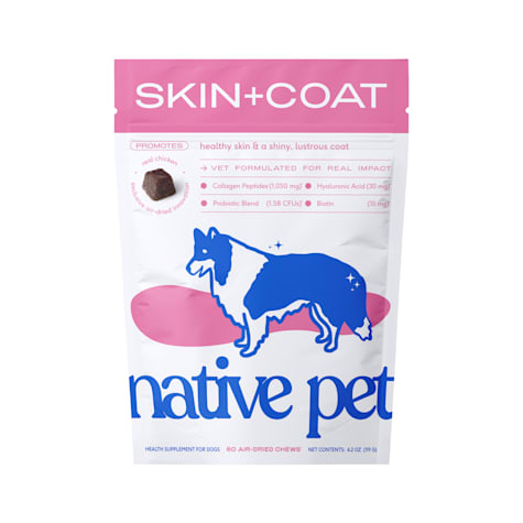 Native Pet Skin & Coat Chews with Omega-3 Skin & Coat Supplement for Dogs