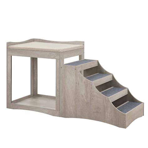 UniPaws Large Pet Bunk Bed with Removable step and Top Cushion
