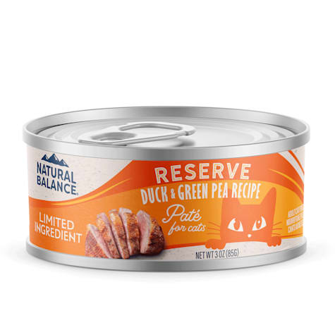 Natural Balance Limited Ingredient Reserve Wet Cat Food, Duck & Green Pea Pate Recipe