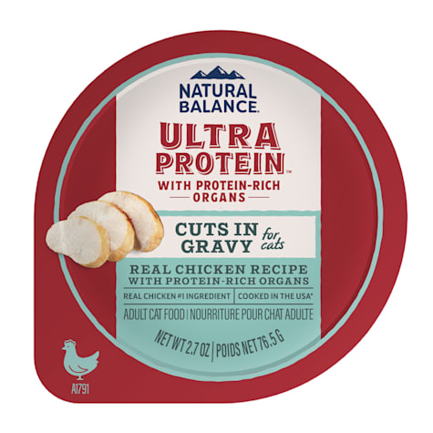 Natural Balance Ultra Protein Real Chicken Recipe with Protein-Rich Organs Cuts in Gravy Wet Cat Food