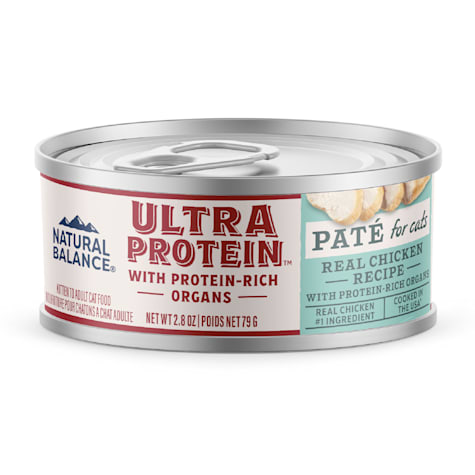 Natural Balance Ultra Protein Real Chicken Recipe with Protein-Rich Organs Pate Wet Cat Food
