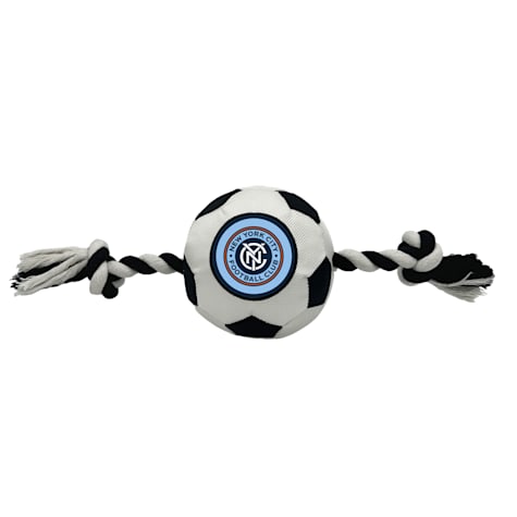 Pets First MLS New York City FC Soccer Ball Rope Toy for Dogs