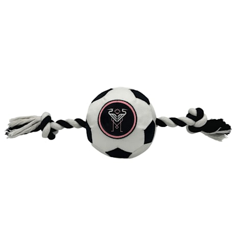 Pets First MLS Inter Miami Soccer Ball Rope Toy for Dogs