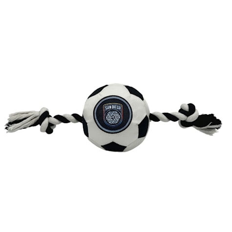 Pets First MLS San Diego FC Soccer Ball Rope Toy for Dogs