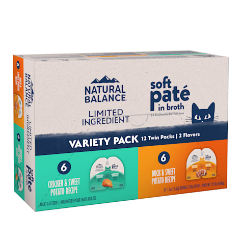 Natural Balance Limited Ingredient Split Cup Chicken and Duck Wet Cat Food Variety Pack