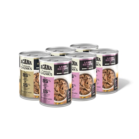 ACANA Premium Chunks in Bone Broth Lamb + Duck Recipes Wet Dog Variety Pack