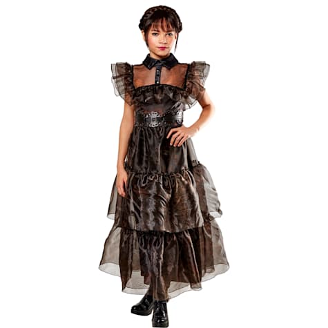 RUBIES Wednesday Addams Kids Nevermore Academy Rave'n Dance Dress