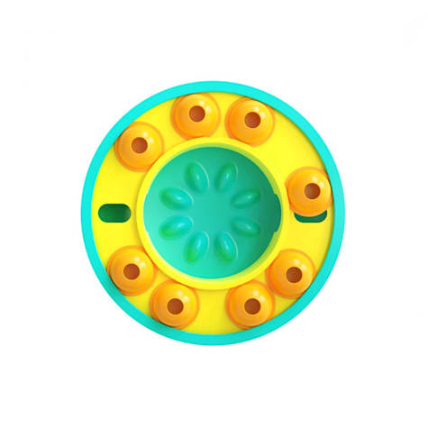 Piggy Poo and Crew Blue & Yellow Slow Feeder Puzzle Game