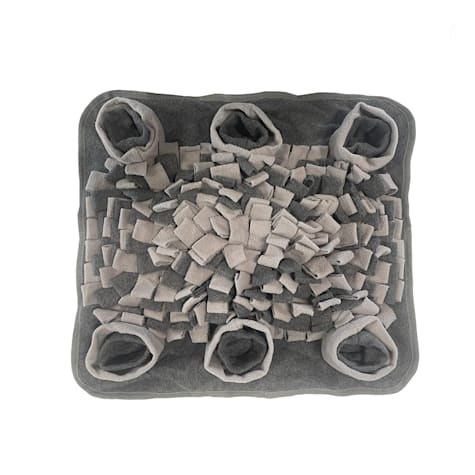 Piggy Poo and Crew Interactive Gray Bowl Snuffle Foraging Mat