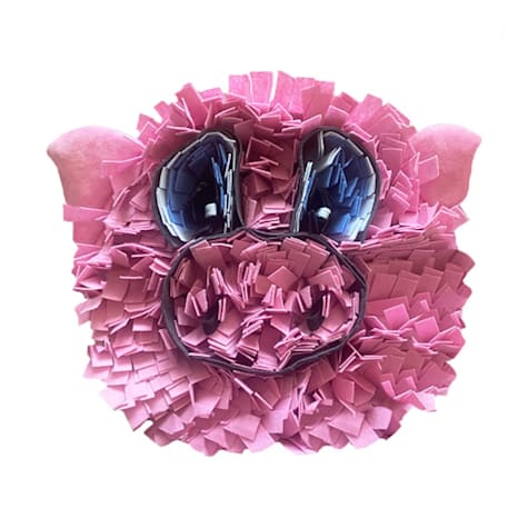 Piggy Poo and Crew Pig Face Design Snuffle Mat with Paper Crinkle Squeaker Ears