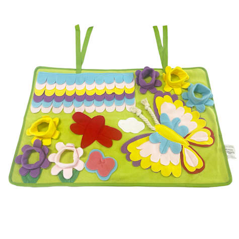 Piggy Poo and Crew Butterfly Snuffle Mat with Paper Crinkle Squeakers