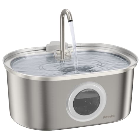 PawsPik SS-01 Stainless Steel Faucet-Design Cat Fountain