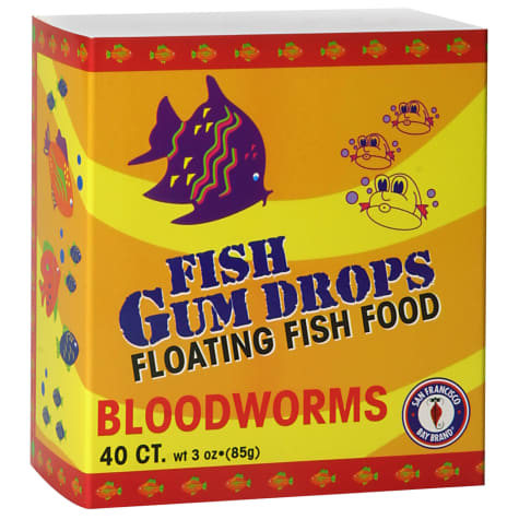 San Francisco Bay Brand Frozen Gumdrops Floating Fish Food Bloodworms