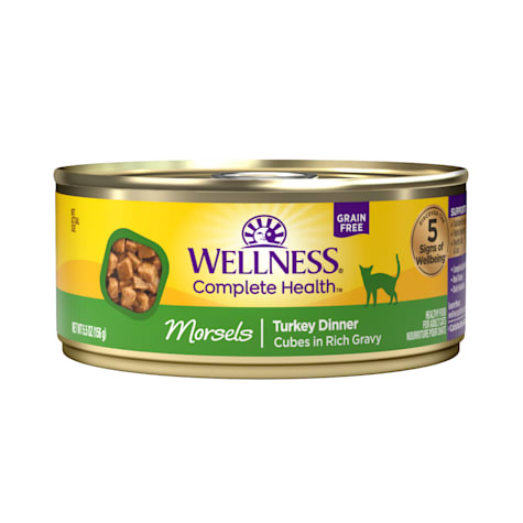 Wellness Complete Health Natural Grain Free Morsels Turkey Dinner Wet Cat Food