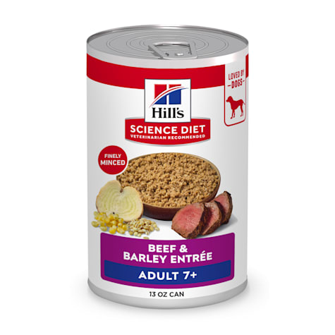 Hill's Science Diet Senior 7+ Beef & Barley Entree Canned Wet Dog Food
