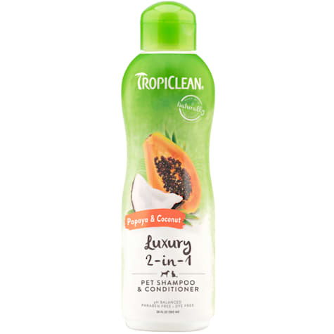 TropiClean Papaya & Coconut Luxury 2-in-1 Shampoo and Conditioner for Pets