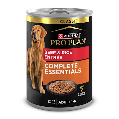 Purina Pro Plan Complete Essentials Beef and Rice Entree Classic Pate Dog Food