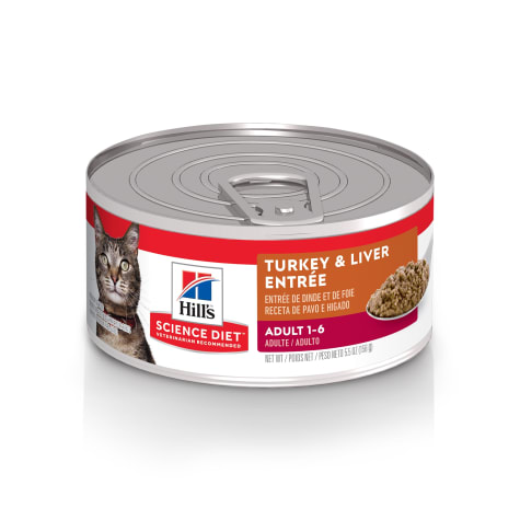 Hill's Science Diet Adult Turkey & Liver Entree Canned Wet Cat Food