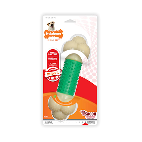Nylabone Double Action Souper Bacon Flavored Dog Chew